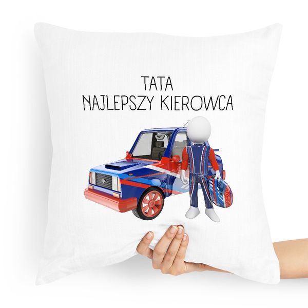 Poduszka Prezent Dla Taty Tata Najlepszy Kierowca Z Nadrukiem Ze Zdjęciem zdjęcie 1