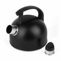 Czajnik Ze Stali Nierdzewnej Tadar 1,5L Czarny Z Gwizdkiem Na Gaz Indukcję