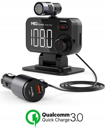 Transmiter FM Bluetooth 5.0 ładowarka USB QC 3.0 na Arena.pl