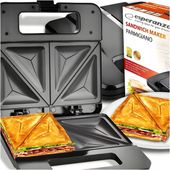 TOSTER OPIEKACZ DO KANAPEK TOSTÓW SANDWICH 1000W NIEPRZYWIERAJĄCA