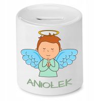 Skarbonka Dla Dzieci Aniołek Prezent Z Nadrukiem Ze Zdjęciem