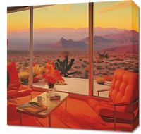 Obraz 50x50cm Posiedenie w Pustynnym Domu