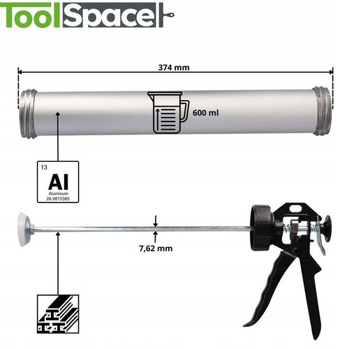 WYCISKACZ DO MAS GĘSTYCH USZCZELNIAJĄCYCH 600ml PISTOLET KLEJU na Arena.pl