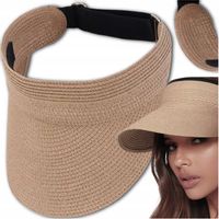 Przeciwsłoneczny Daszek słomiany na lato plażę czapka z daszkiem regulowany