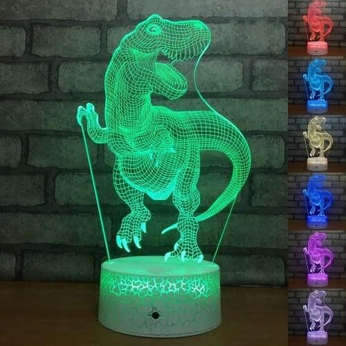Lampka 3D nocna led usb + pilot Dinozaur T-Rex na Arena.pl