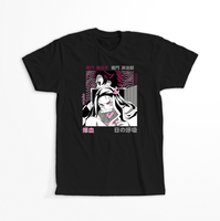 Koszulka Czarna Demon Slayer / Kimetsu no Yaiba / Miecz zabójcy demonów - WYBIERZ KOLOR KOSZULKI I FASON Damska L