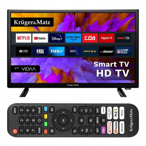 Telewizor SMART TV WiFi 24 cale HD VIDAA APLIKACJE Prime Netflix na Arena.pl
