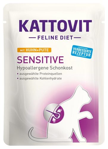 Kattovit Feline Diet Sensitive kurczak i indyk saszetka 85g na Arena.pl