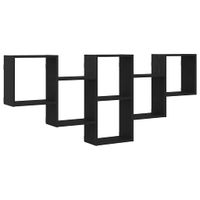 Półka ścienna, czarny dąb, 159x18x66cm, materiał drewnopochodny