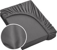 Prześcieradło satynowe 100% bawełna z gumką Eurofirany NOVA3  180X200 stal