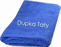RĘCZNIK Z HAFTEM prezent na dzień taty 140x70 cm bawełniany DUPKA TATY
