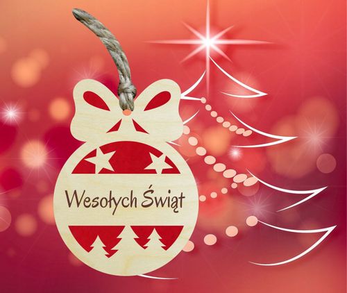 BOMBKA WESOŁYCH ŚWIĄT na choinkę z filcem MEGA na Arena.pl