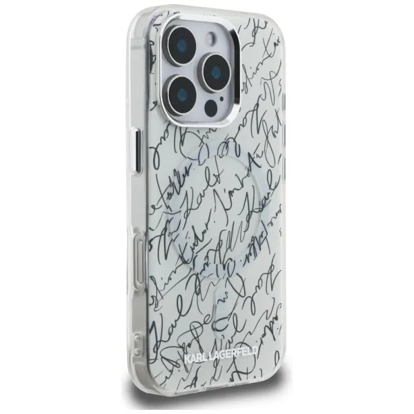 etui karl lagerfeld iml karl script pattern magsafe na iphone 16 pro zdjęcie 4