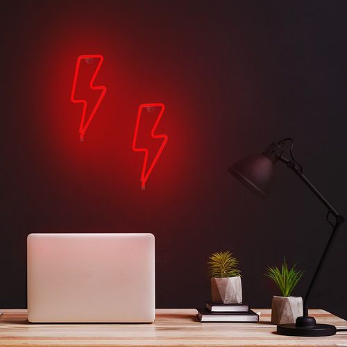 Neon LED PIORUN czerwony Bat + USB FLNE06 Forever Light na Arena.pl