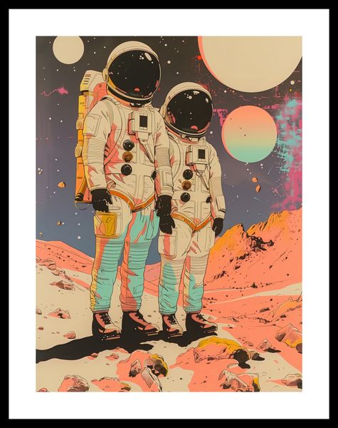 Plakat 30x40cm Astrounauci Kosmonauci zdjęcie 3