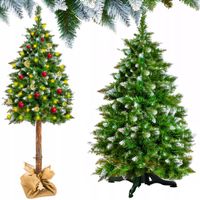 CHOINKA SZTUCZNA PREMIUM GĘSTA STOJAK ŚWIĄTECZNA PIĘKNA ZIELONA PODSTAWKA