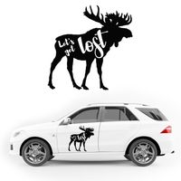 NAKLEJKA NA SAMOCHÓD Let's got lost napis KAMPER przyczepę kempingową 35 cm