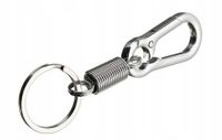 Brylok mini karabińczyk do oporządzenia kluczy srebny haczyk sprężynka EDC
