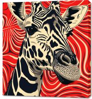 Obraz 90x100cm Wzrok Żyrafy