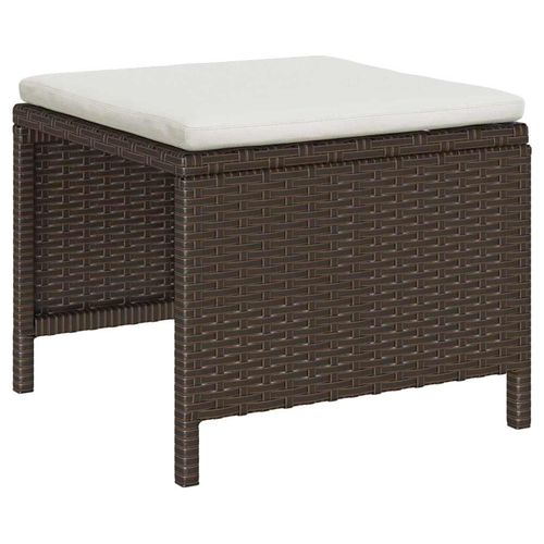 Zestaw Sof na Ogród 6 pcs Brązowy i kremowy polirattan na Arena.pl