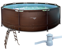 Basen Ogrodowy Corciano 360 x 100 cm Pompa drabinka + Pokrywa