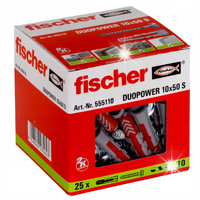 FISCHER DUOPOWER KOŁEK ROZPOR. 10X50MM KLUCZ 25SZT