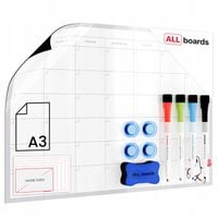 Tablica na lodówkę A3 Planer miesięczny magnetyczny suchościeralny +