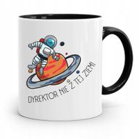 Dla Dyrektora Kubek Czarny Nie Z Tej Ziemi Z Nadrukiem Ze Zdjęciem