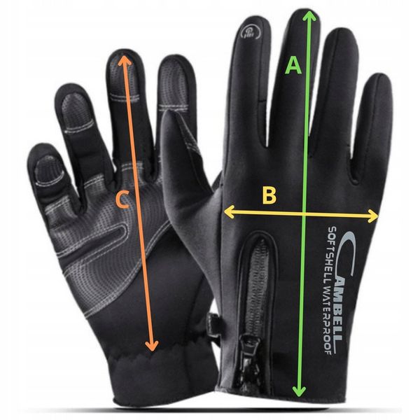 Rękawice Softshell Dotyk Narty Biegowe Rower XXL zdjęcie 15
