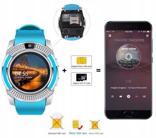 Smartwatch Smartzegarek 2019 V8 Wysyłka Pl Android na Arena.pl