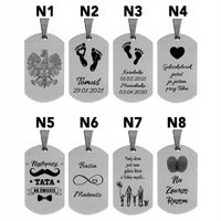 Nieśmiertelnik Z Grawerem Męski Srebrny 925 Wisior