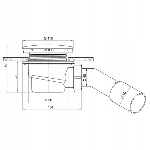 SYFON DO BRODZIKA CZYSZCZONY OD GÓRY chrom z odpływem 90 mm BRODZIKOWY na Arena.pl