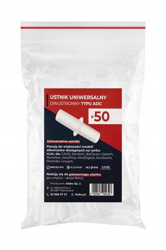 PRECYZYJNY Alkomat BACscan F-50 Ultra z kalibracją Zestaw PRO+ 50 ustników na Arena.pl