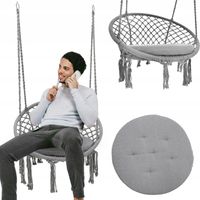 BOCIANIE GNIAZDO HUŚTAWKA OGRODOWA HAMAK BOHO 2 Z PODUSZKĄ BG101SZ SZARY