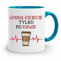 Dla Wójta Kubek Błękitny Prezent Kieruje Po Kawie Z Nadrukiem Ze Zdjęciem