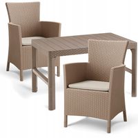 Keter Zestaw Mebli Meble Ogrodowe Stół 2 Fotele