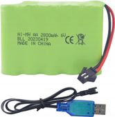 Bateria AA 6,0 V 2800 mAh z kablem USB | Wtyczka SM-2P | Pojazdy zdalnie