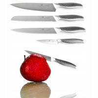 KOMPLET ZESTAW PROFESJONALNYCH NOŻY KUCHENNYCH ZE STALI NIERDZEWNEJ 5 sztuk