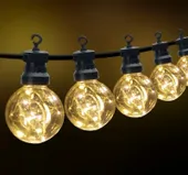 Girlanda balkonowa 10 ciepłych żarówek sznur 4,5m drucik led na 230V