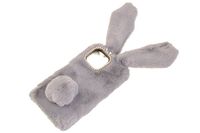 Etui z futerkiem króliczek do Apple iPhone 12 Pro Max szary