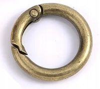 Kółko do Breloczka Kluczy Antyczny Brąz Mocne DIY Otwierany Karabińczyk Key