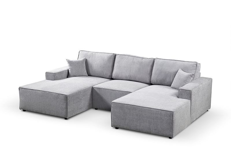NAROŻNIK sofa kanapa LEO MODUŁOWY wygodny wolnostojący pufa w komplecie zdjęcie 2