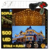 SOPLE 500 LED LAMPKI CHOINKOWE ŚWIATEŁKA ZEWNĘTRZNE WEWNĘTRZNE BIAŁE CIEPŁE