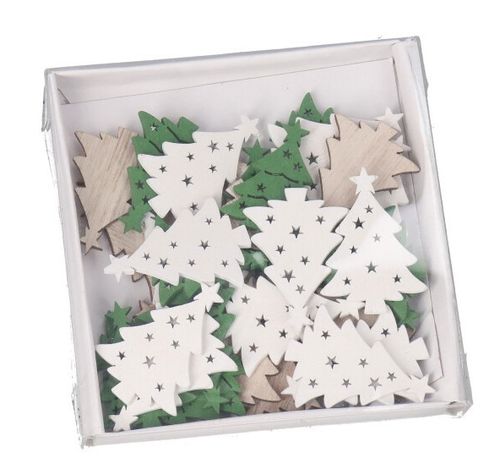 OZDOBY ŚWIĄTECZNE DREWNIANE DO STROIKA 36SZT CHOINKA CHOINKI na Arena.pl