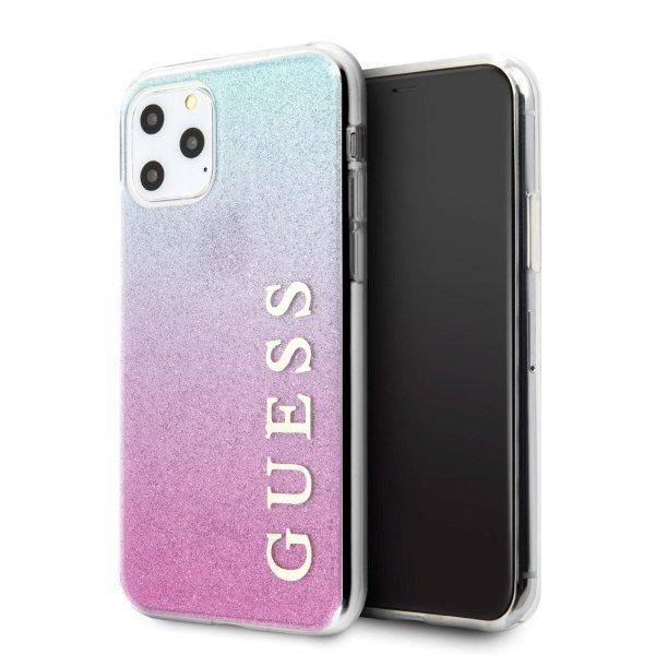 Guess GUHCN58PCUGLPBL iPhone 11 Pro różowo-niebieski/pink blue hard case zdjęcie 1