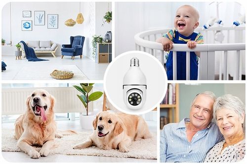 KAMERA OBROTOWA 360 IP WIFI FULL HD ZOOM GWINT E27 ŻARÓWKA LED TRYB NOCNY na Arena.pl