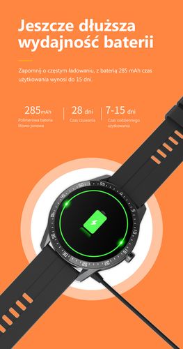 SMARTWATCH MĘSKI G. Rossi SW018-4 black/red (sg012d) WŁASNE TARCZE na Arena.pl