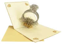 Kartka Okolicznościowa Pop Up 3D - Pierścionek