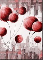 60CM 50CM OBRAZ ŚCIENNY ABSTRAKCYJNE DMUCHAWCE CZERWIENI DRUK PŁÓTNO