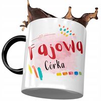 Kubek Czarny Dla Córki Na Dzień Dziecka Prezent Z Nadrukiem Ze Zdjęciem